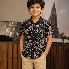 Boys Party Wear Printed Shirt