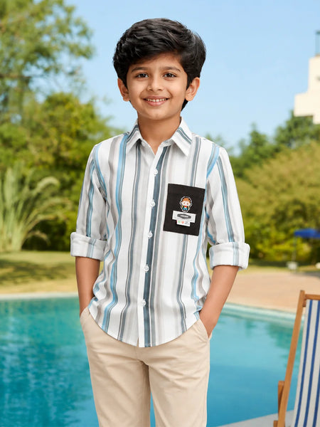 Boys Premium Striped Full Sleeve Shirt