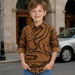 Boys Full Sleeve Fashion Printed Shirt