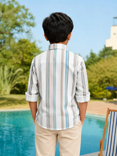 Boys Premium Striped Full Sleeve Shirt