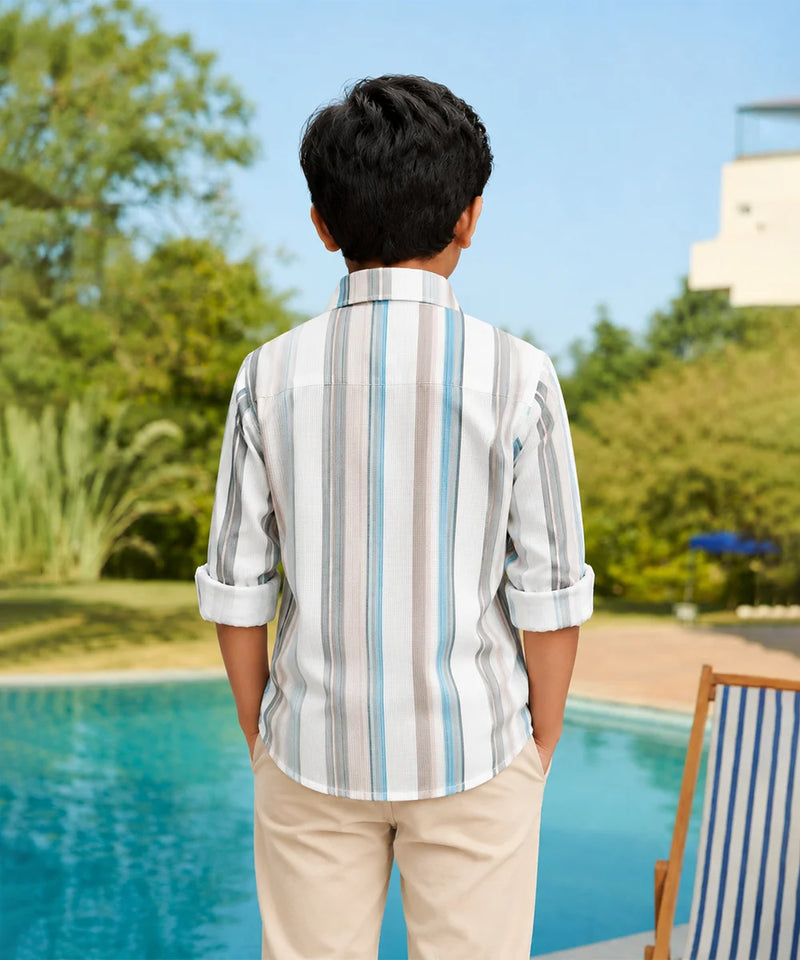 Boys Premium Striped Full Sleeve Shirt