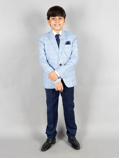 Stylish Blue Coat Suit for Boys – Party & Wedding Wear in Jaipur
