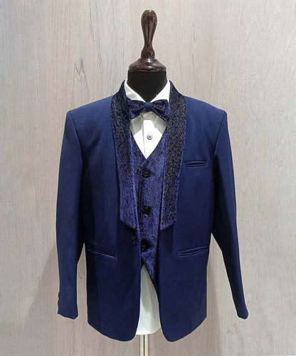Pre-Order: Navy Party Wear Coat Suit for Boys