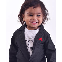 party wear black blazer set for boys