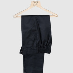 black pants underneath black coat suit set for boys