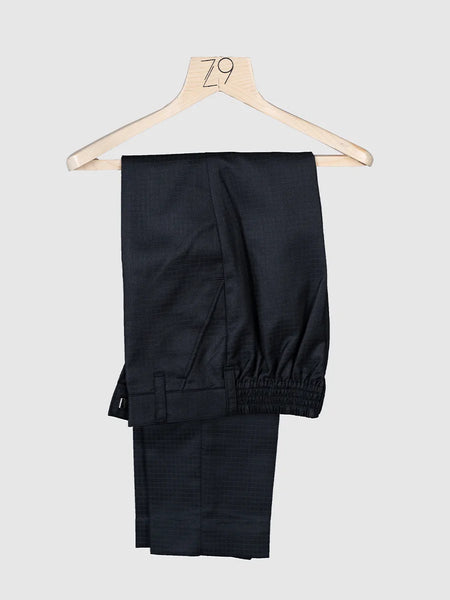 black pants underneath black coat suit set for boys
