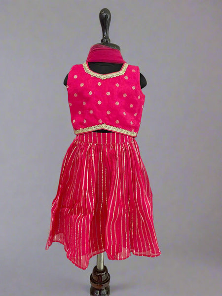 pink lehenga set for baby girls 
