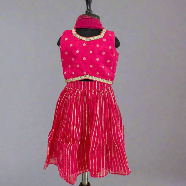 pink lehenga set for baby girls 