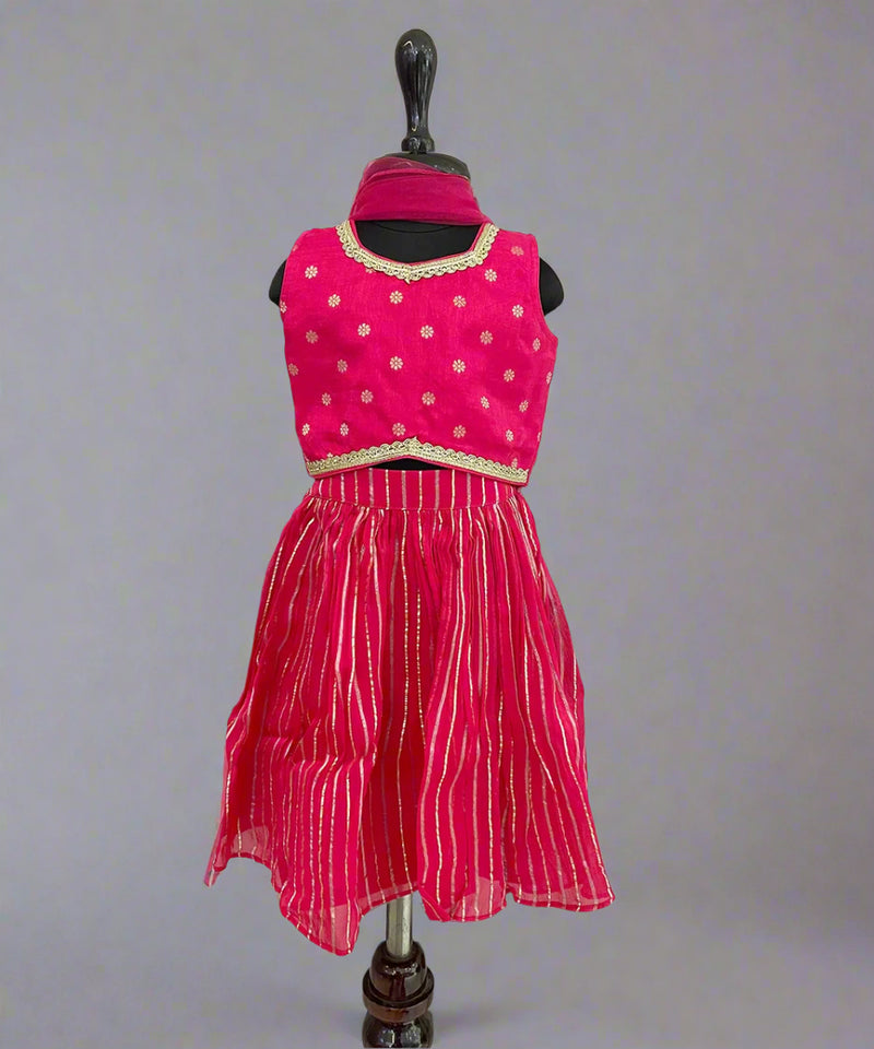 pink lehenga set for baby girls 