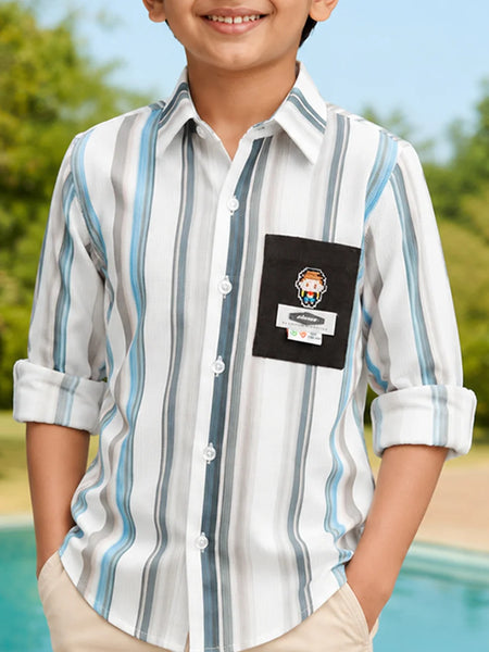 Boys Premium Striped Full Sleeve Shirt