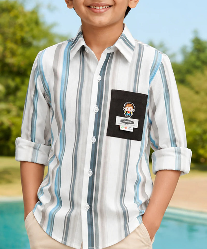 Boys Premium Striped Full Sleeve Shirt