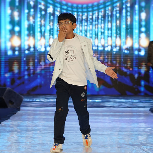 formal light blue blazer set for boys