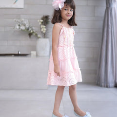 Devils N Angels Girls Tiered Party Dress Pink 1-8 Years Birthday Party