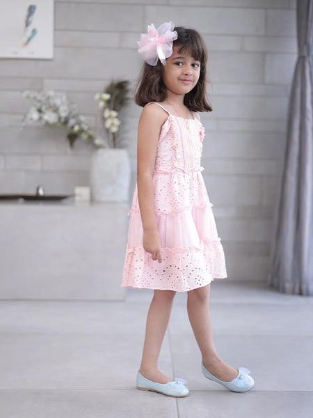 Devils N Angels Girls Tiered Party Dress Pink 1-8 Years Birthday Party