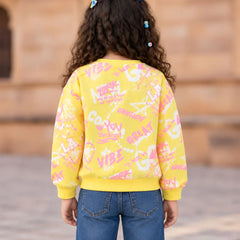 Colourful yellow printed crop top for girls' birthday parties, Devils N Angels Jaipur, view 5