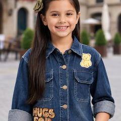 Girls' denim shirt for parties and outings, Devils N Angels Jaipur, view 4