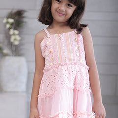 Devils N Angels Girls Tiered Party Dress Pink 1-8 Years Birthday Party