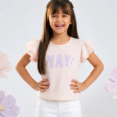 Blush Joy Ruffle Sleeve Top