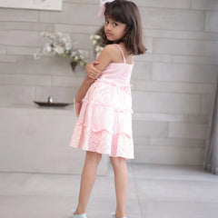 Devils N Angels Girls Tiered Party Dress Pink 1-8 Years Birthday Party