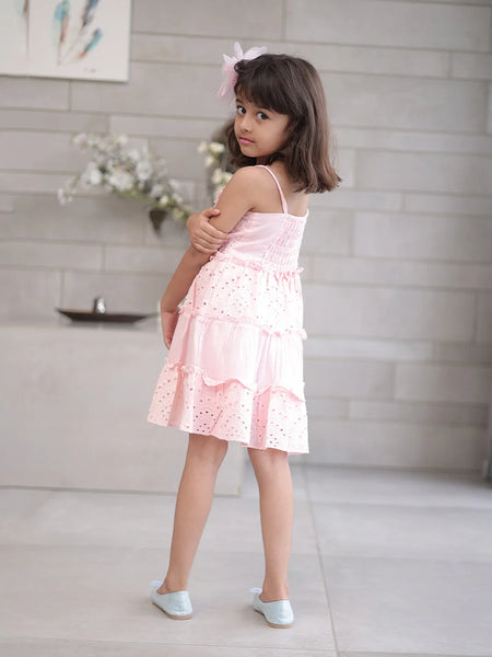 Devils N Angels Girls Tiered Party Dress Pink 1-8 Years Birthday Party