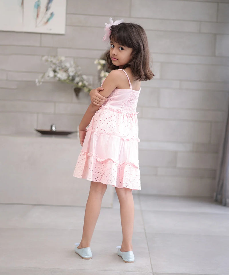Devils N Angels Girls Tiered Party Dress Pink 1-8 Years Birthday Party