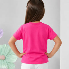 Pink Girls Cartoon Print Top