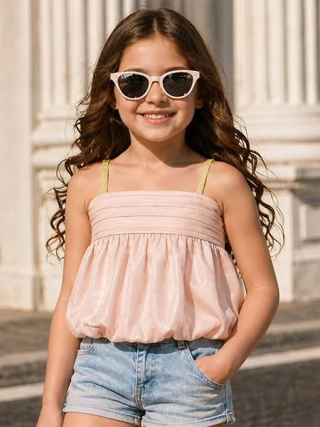 Girls Pink Stylish Party Top
