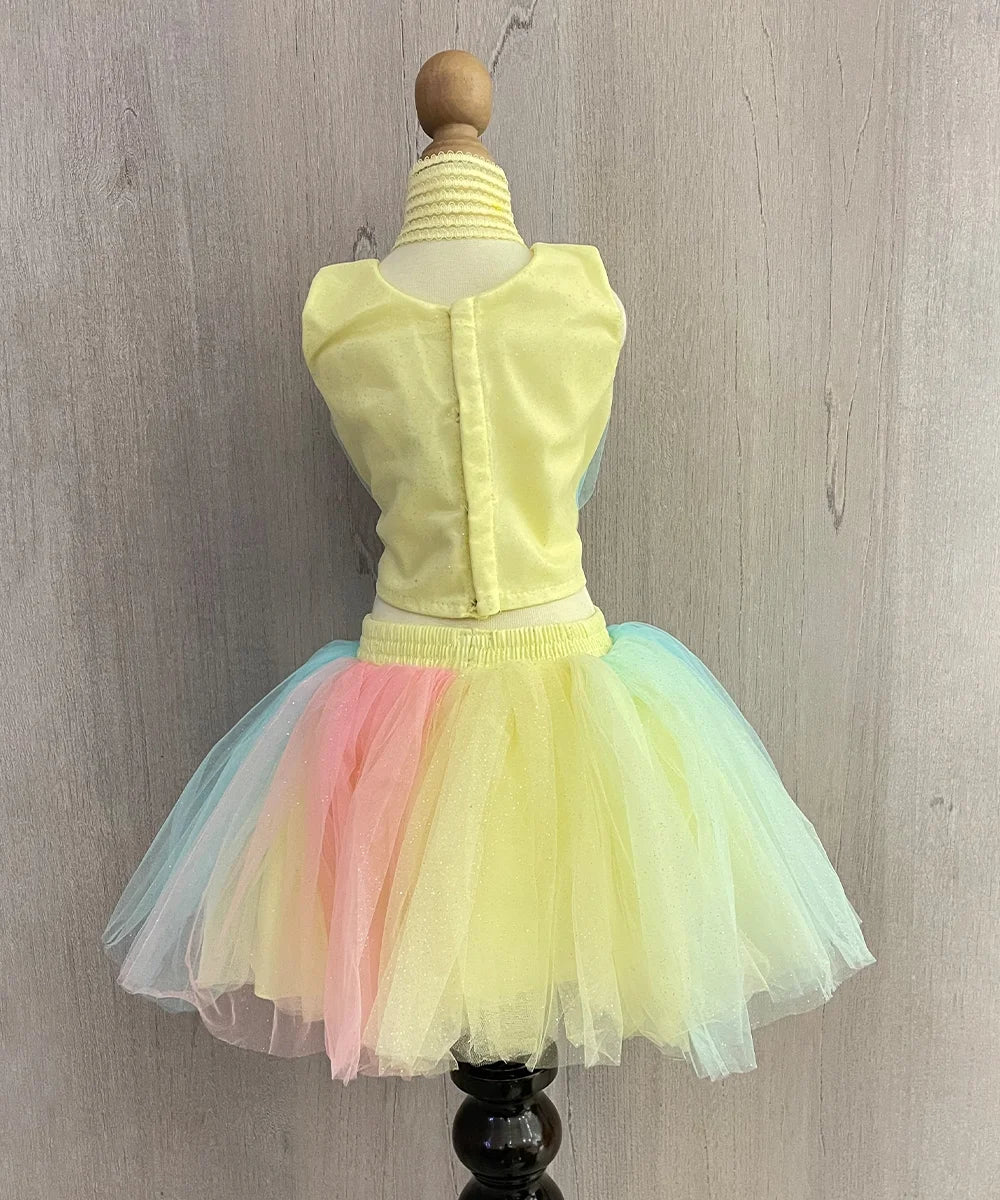 Rainbow Party Dress for Little Ones