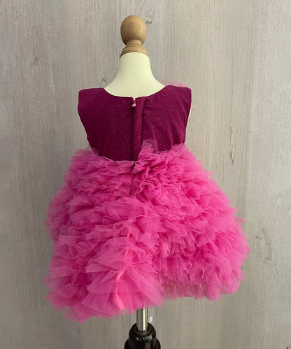 Pink Shimmer Frock for Birthday Party