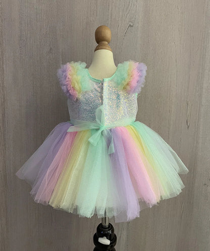 Candy Floss Party Wear Frock for Girls