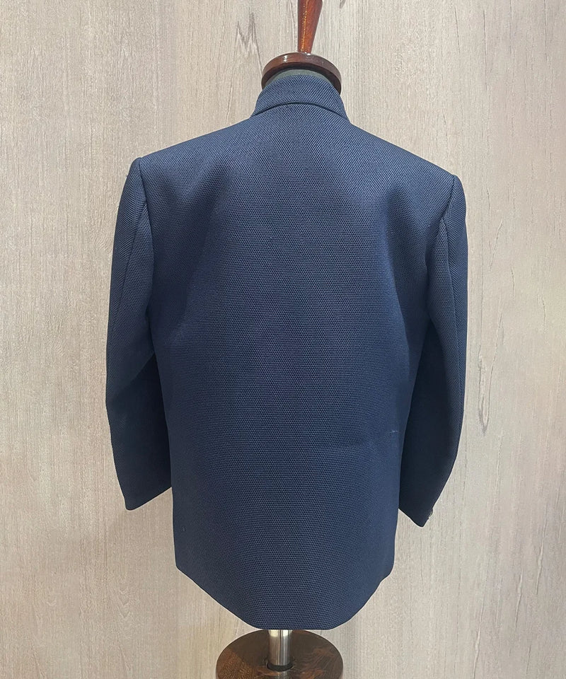 back view for navy jodhpuri suit for boys 