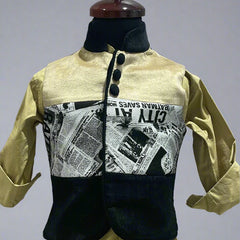 casual party wear waist coat suit set for boys