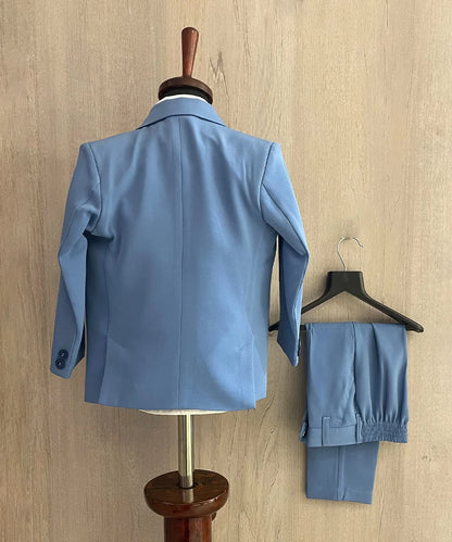Sky Blue Colored Coat Suit for Wedding