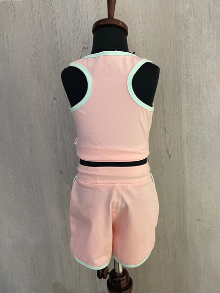 Baby Pink Colored Co-Ord Set for summers for Girls