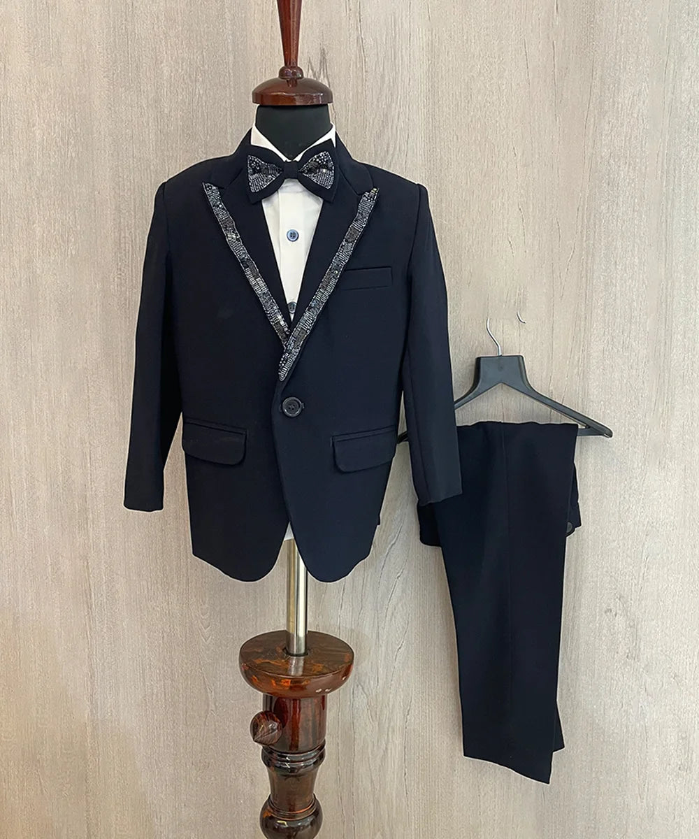 Pre-Order: Navy coloured Party Wear Coat Suit for Boys