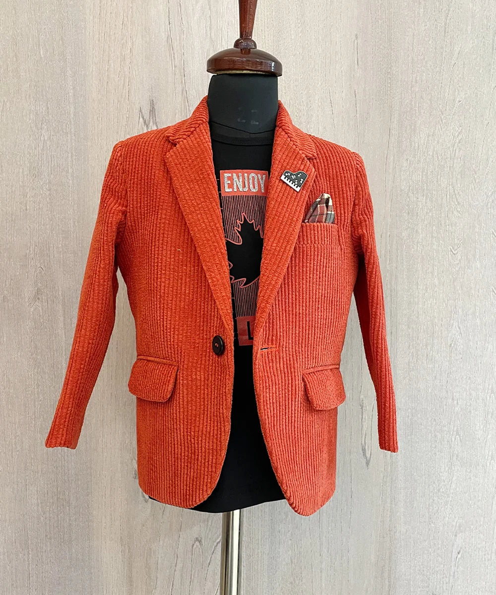 Rust Colored Blazer Set for Winter Looks