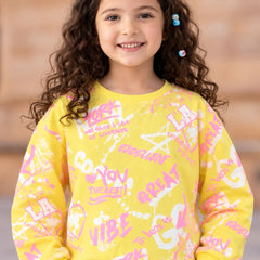 Girls' yellow printed western wear crop top, Devils N Angels Jaipur, view 4