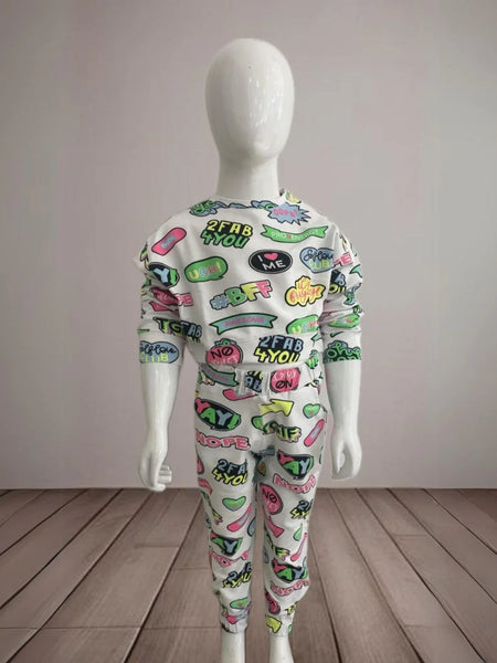 It's a Multi-Colored Self-Printed Cords for Girls.