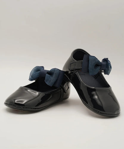 Navy Party Sandals for Baby Girl