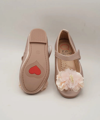 Peach Colored Baby Girl Party Wear Sandals
