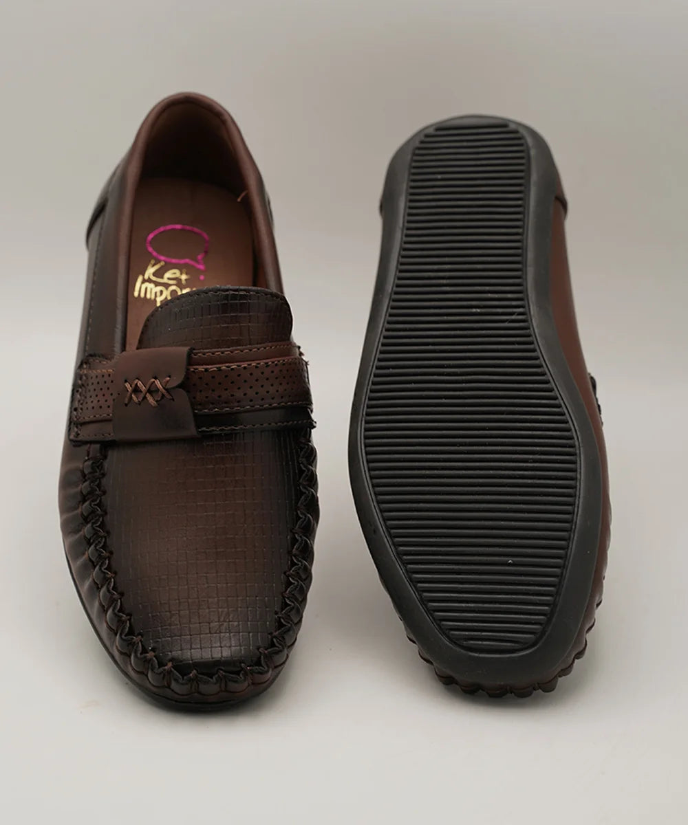 Brown Formal Loafers for Boys