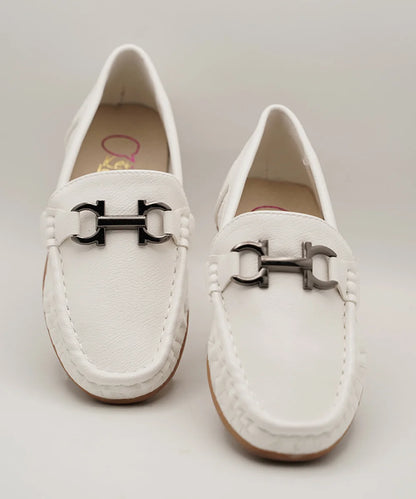 White Formal Loafers for Boys
