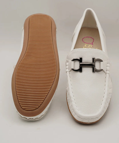 White Formal Loafers for Boys