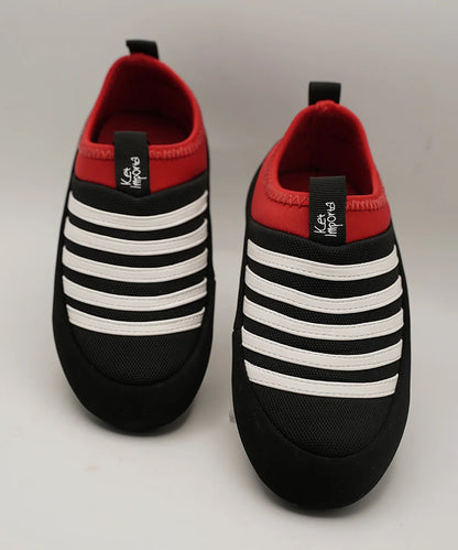 White Striped Party Sneakers for Boys