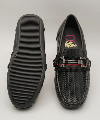 Black Formal Loafers for Boys