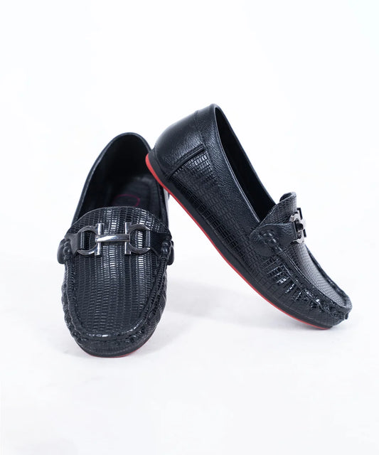 Black Colored Party Loafers for Child Boy