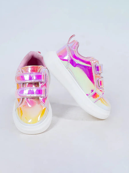 Girls' Shimmering Pink Sneakers for Kids (Ages 1–8 Years) – Jaipur