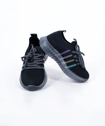 Black Colored Laced Shoes for Lil Ones
