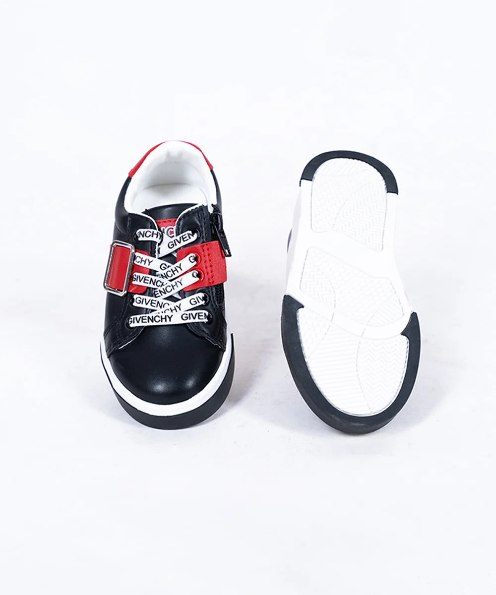 Black and Red Colored Party Shoes for Kids