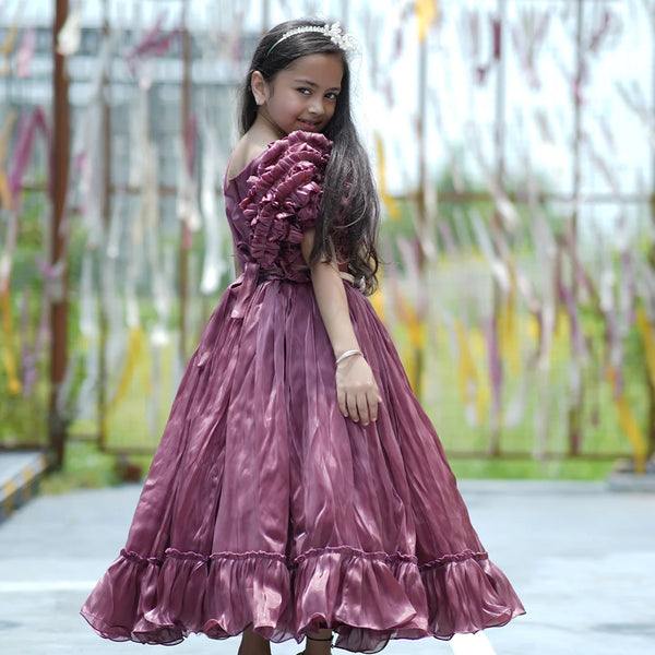 back view of gorgeous ball gown for girls 